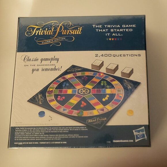 Trivial Pursuit Classic Edition Board Game Brand New Sealed Ages 16+ Hasbro - Picture 2 of 6